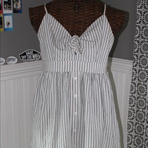 White & Grey Summer Dress